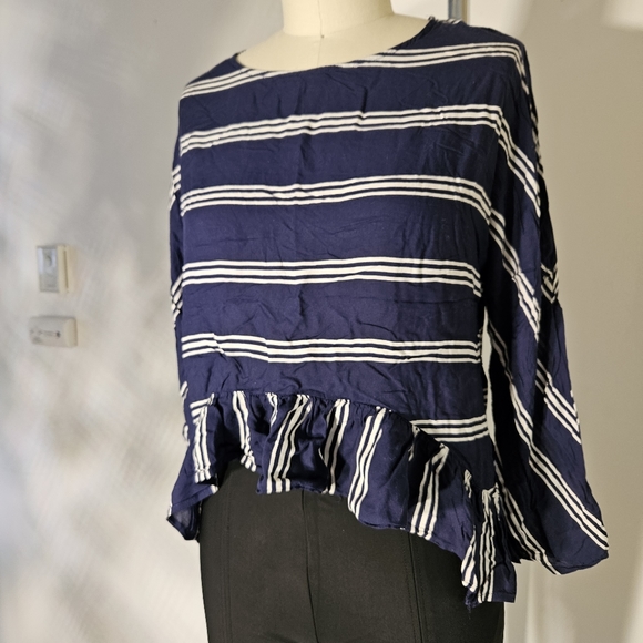 Zara navy stripe top - Picture 4 of 4